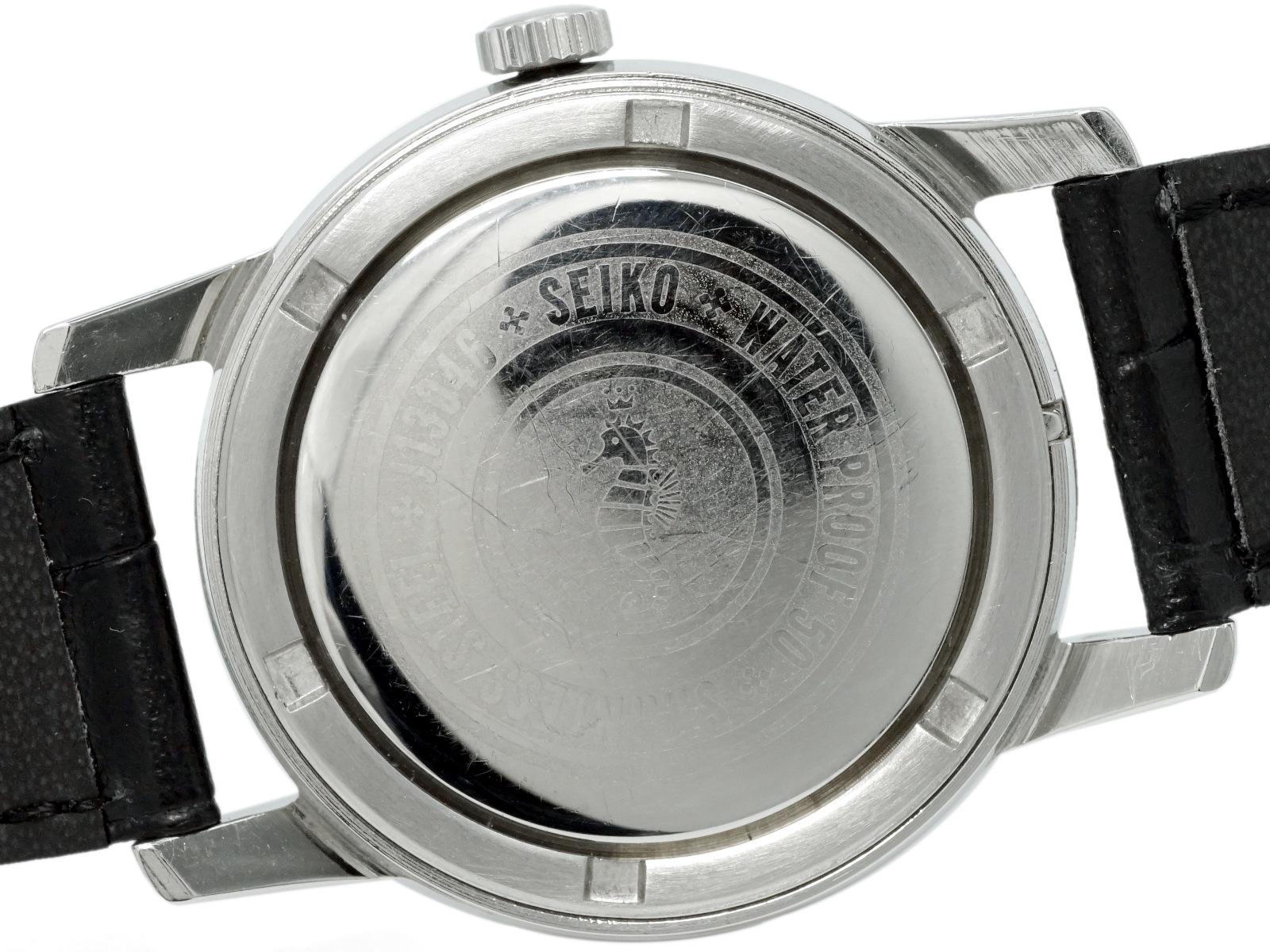 セイコー クロノス ウォータープルーフ J13046 スクリューリング型裏蓋