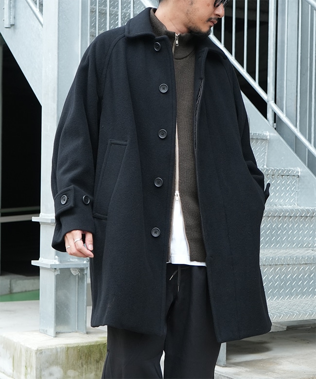 SALE 30%OFF】[243-91701]EVCON(エビコン) Wool Stain Collar Half