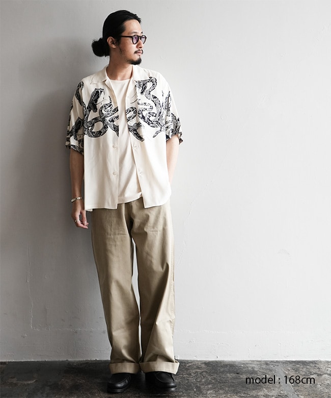 GL42426]gold(ゴールド) SELVEDGE WEAPON WIDE TROUSERS セルビッジ