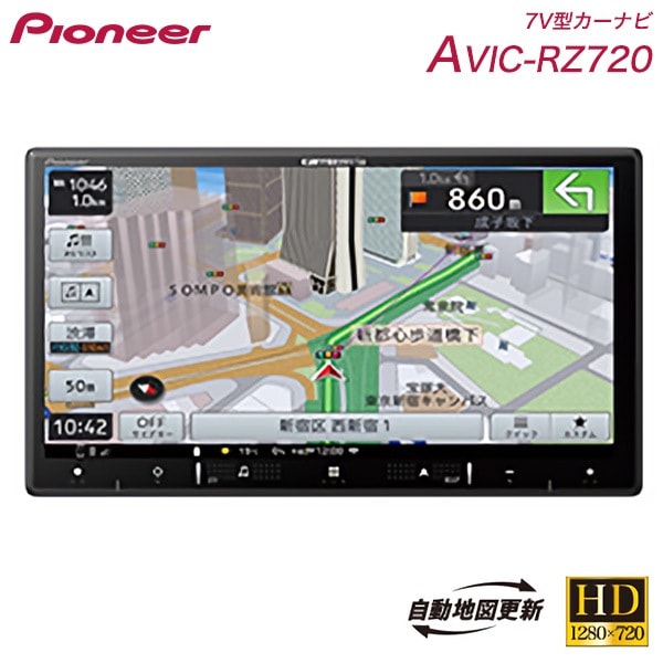 Pioneer 楽ナビ AVIC-RW720 地図データ2025年