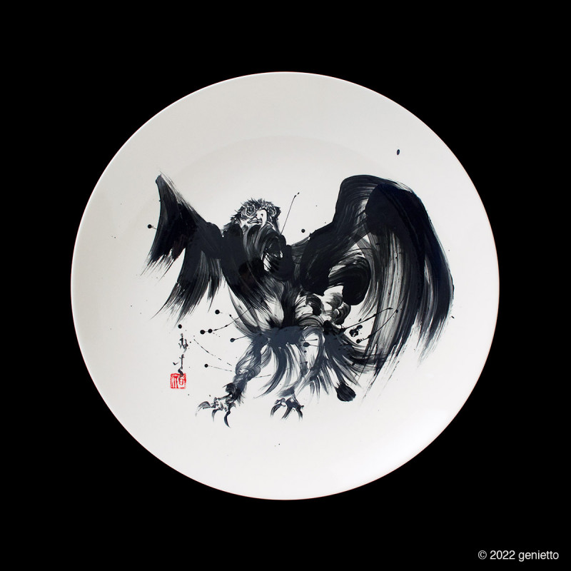 陶墨皿 | 墨絵・陶墨画アーティスト 西元祐貴 Yu-ki Nishimoto