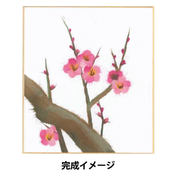 ちぎり絵キット 『和紙ちぎり絵制作セット ミニ色紙サイズ 紅梅』 手芸