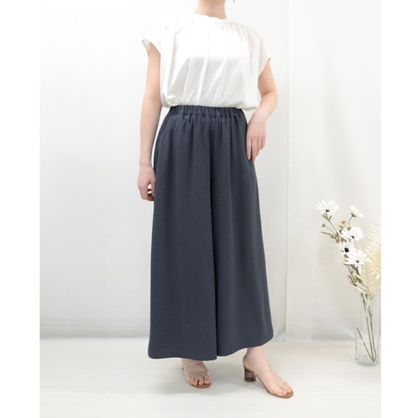 パンツ 『さらエレクロス イージーフレアパンツ チャコールグレー