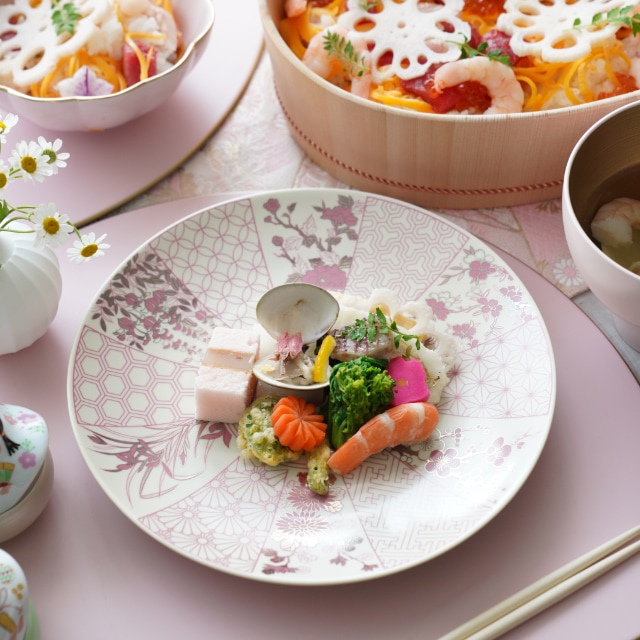 金襴 古伊万里 7号皿 紅（化粧箱入り）FOURGRACEオリジナル ｜ 四季