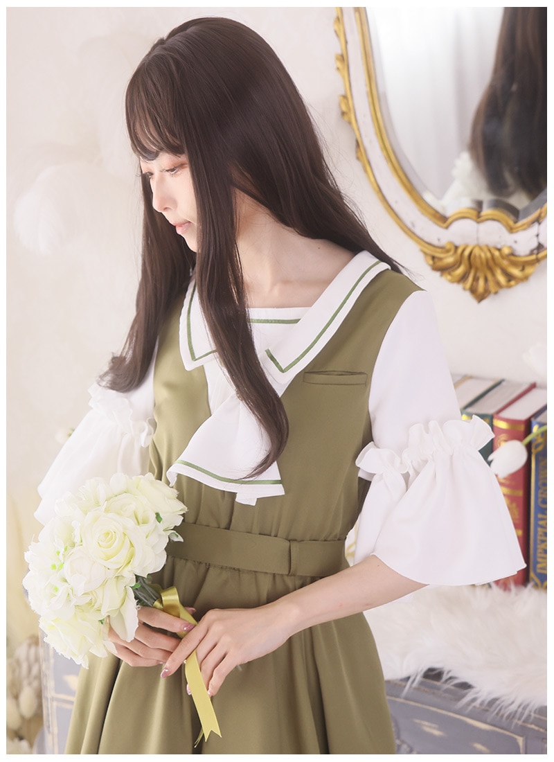 最短即日出荷】四つ葉広がる全円スカート.+*シロツメクサの上品