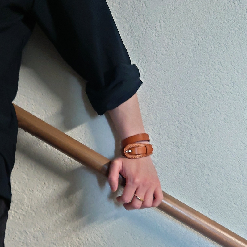 モト MOTO イタリアンカウレザーダブルブレスレット ITALIAN COW