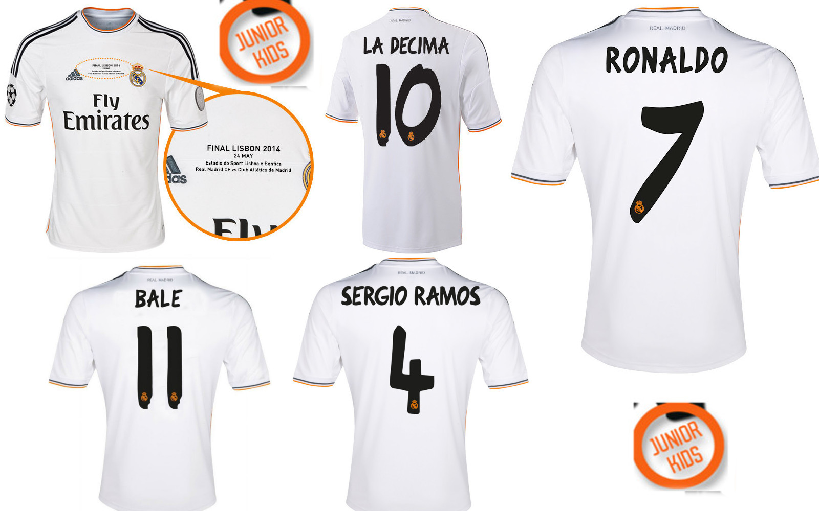 スペイン市場独占！13/14 レアルマドリード・ジュニアサイズ用