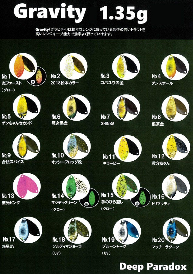 ディープパラドックス グラビティ 1.35g【メール便OK】 | トラウト