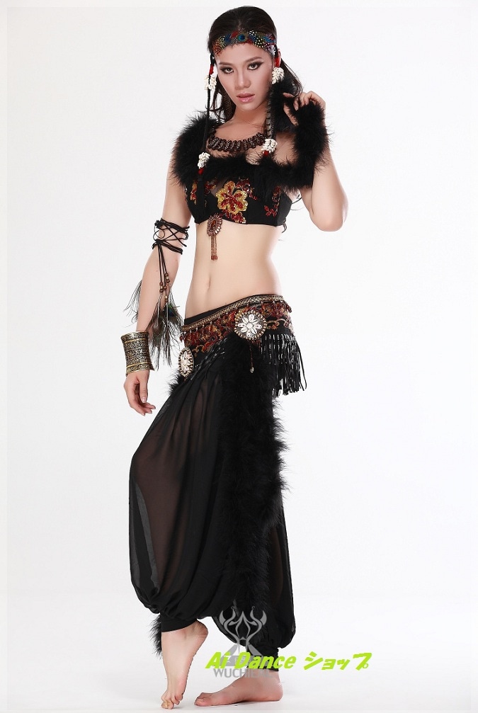 ベリーダンス 衣装 エスニック トライバル ブラトップス ベルト