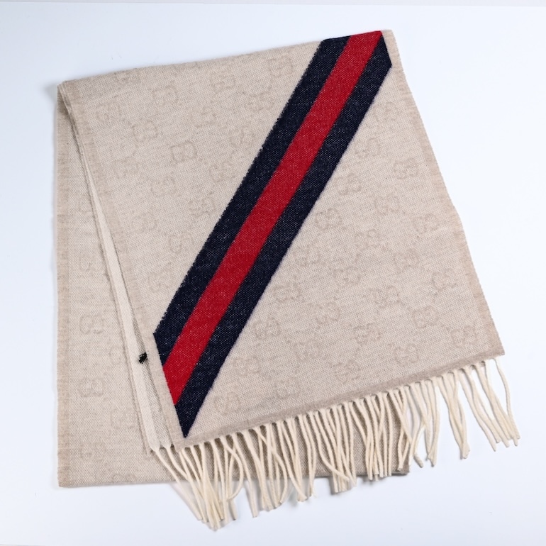 グッチ GUCCI マフラー メンズ レディース 男女兼用 GG柄 ウェビング