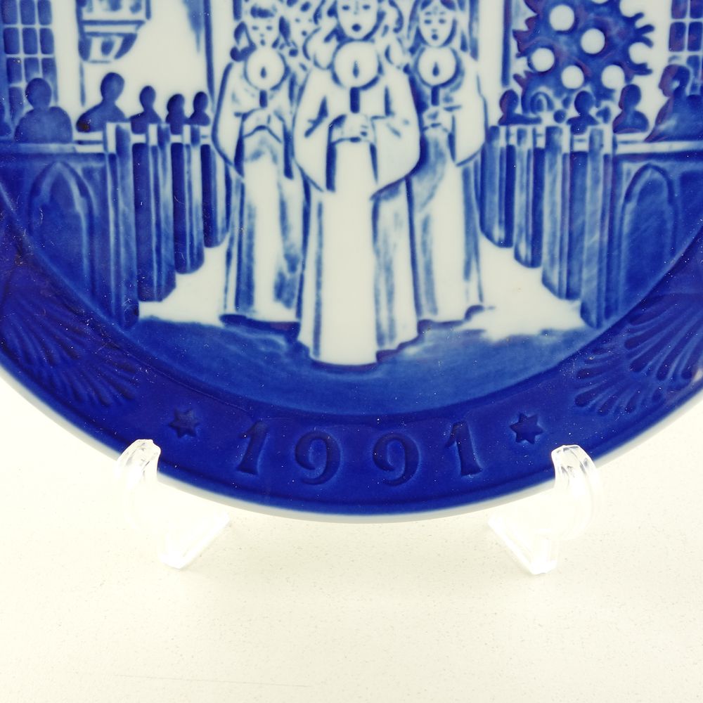 ロイヤルコペンハーゲン イヤープレート 1991年 平成3年 皿立て付き