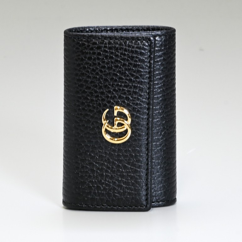 グッチ GUCCI キーケース プチ マーモント ダラーカーフ ダブルG