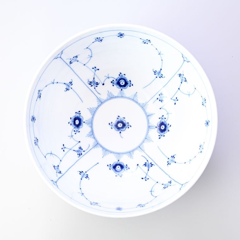 ロイヤルコペンハーゲン ブルーフルーテッド ハーフレース ボウル L