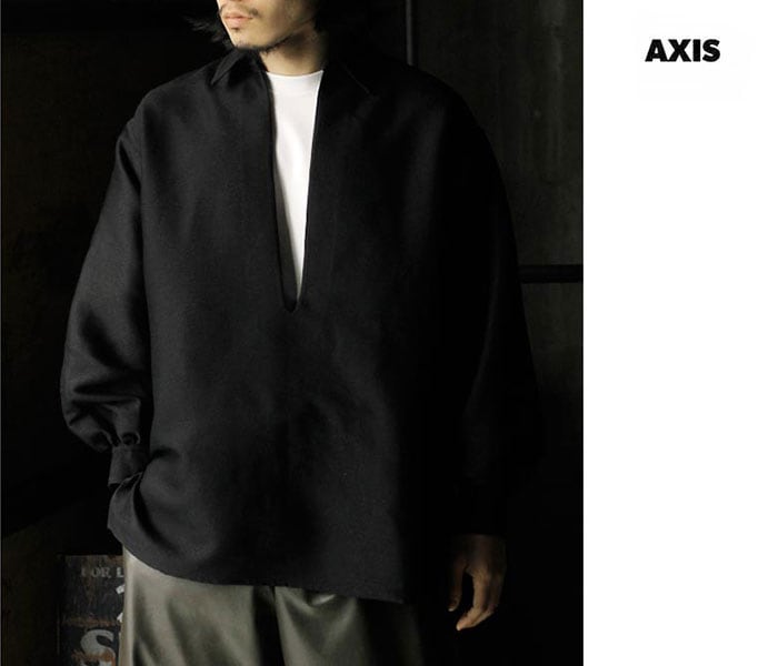 アクシス AXIS ウール シルク スキッパーシャツ Wool/Silk Skipper