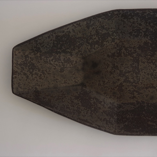 安福由美子 錆八角皿 大