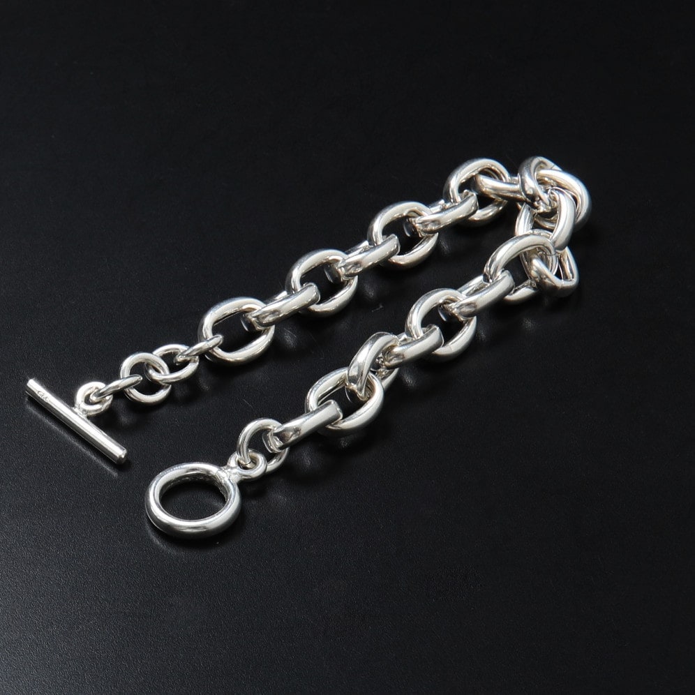 INTERIM インテリム タスコシルバー ミディアム チェーン ブレスレット