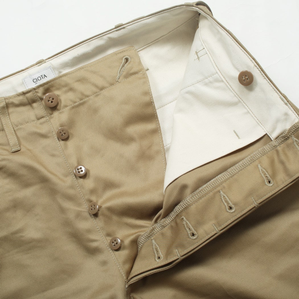 CIOTA シオタ スビンコットン ウェポンチノパンツ Weapon Chino Cloth