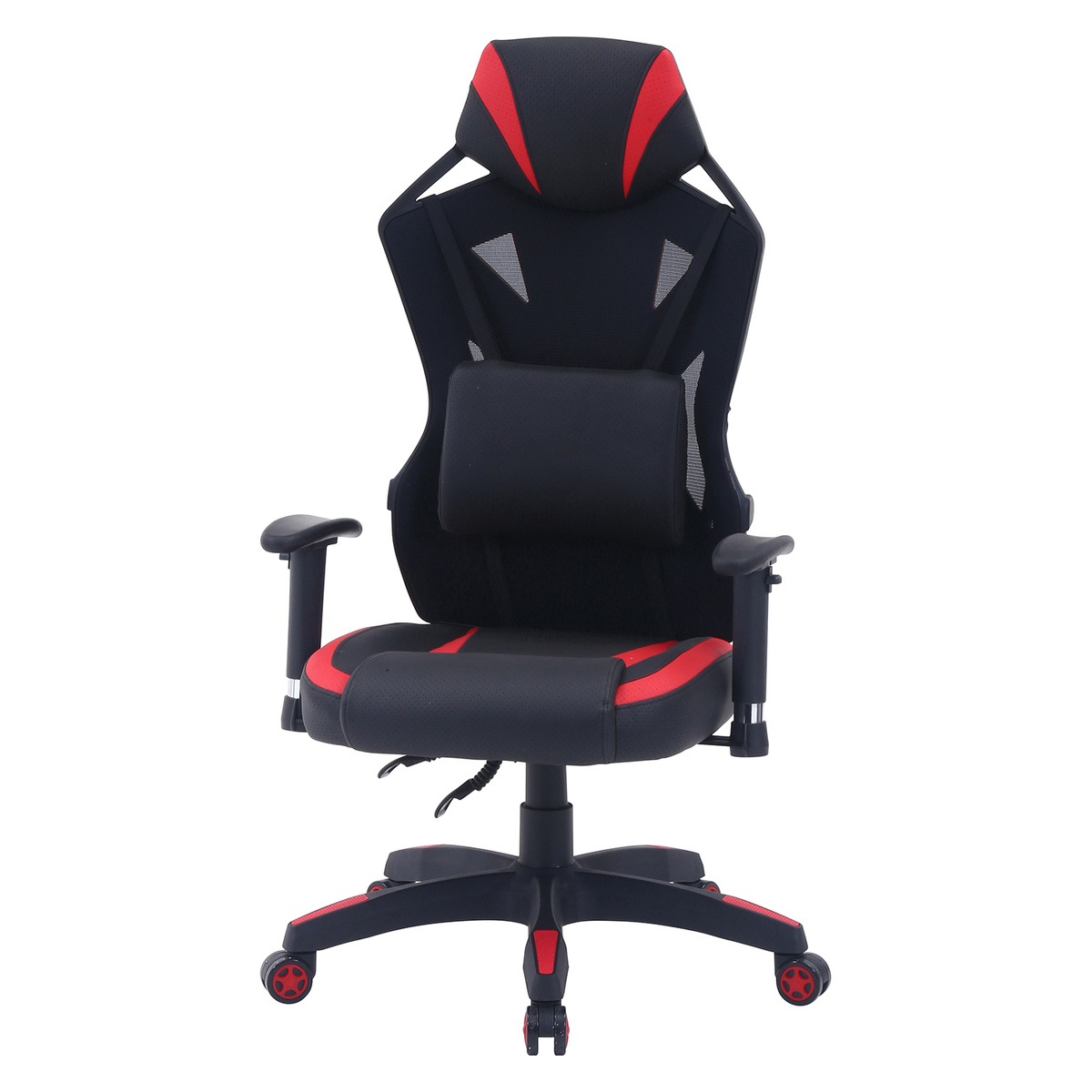 送料無料】不二貿易 メッシュゲーミングチェア レイズ RD YF922CW