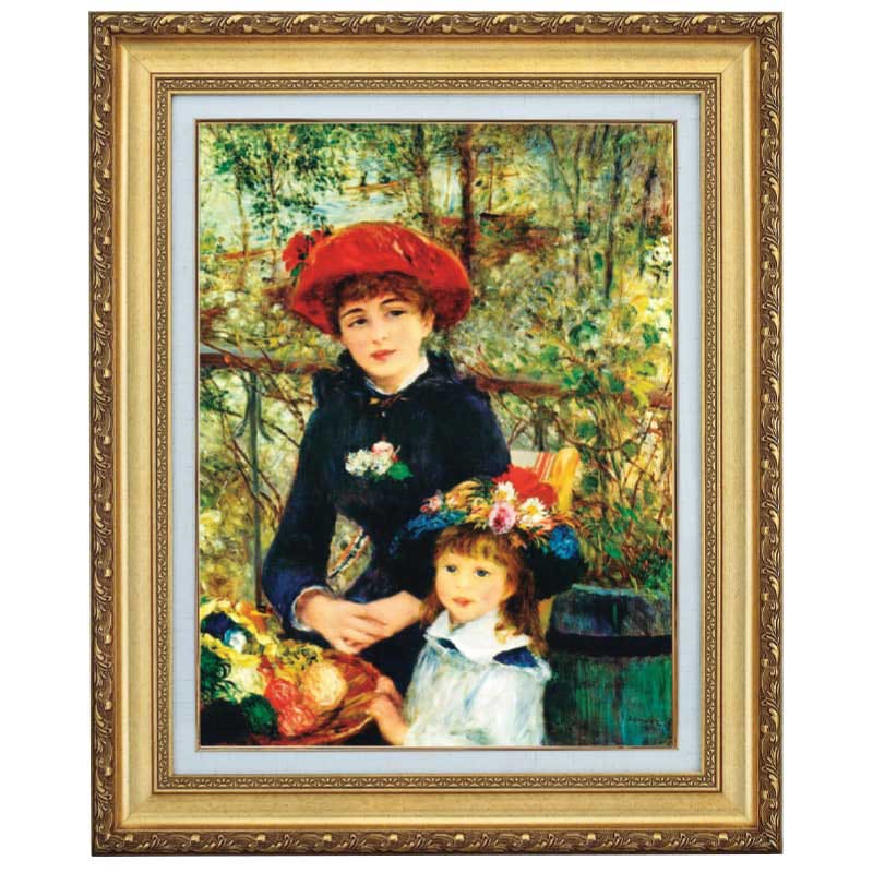 テラスにて』 ルノワール 10号 立体複製名画 額装付 【ポイント5