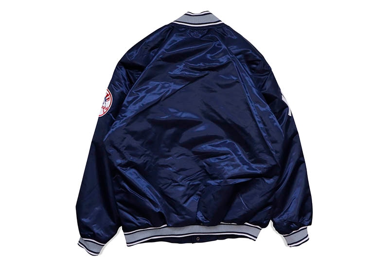 STARTER NEW YORK YANKEES VARSITY SATIN FULL-SNAP JACKET (LS250406