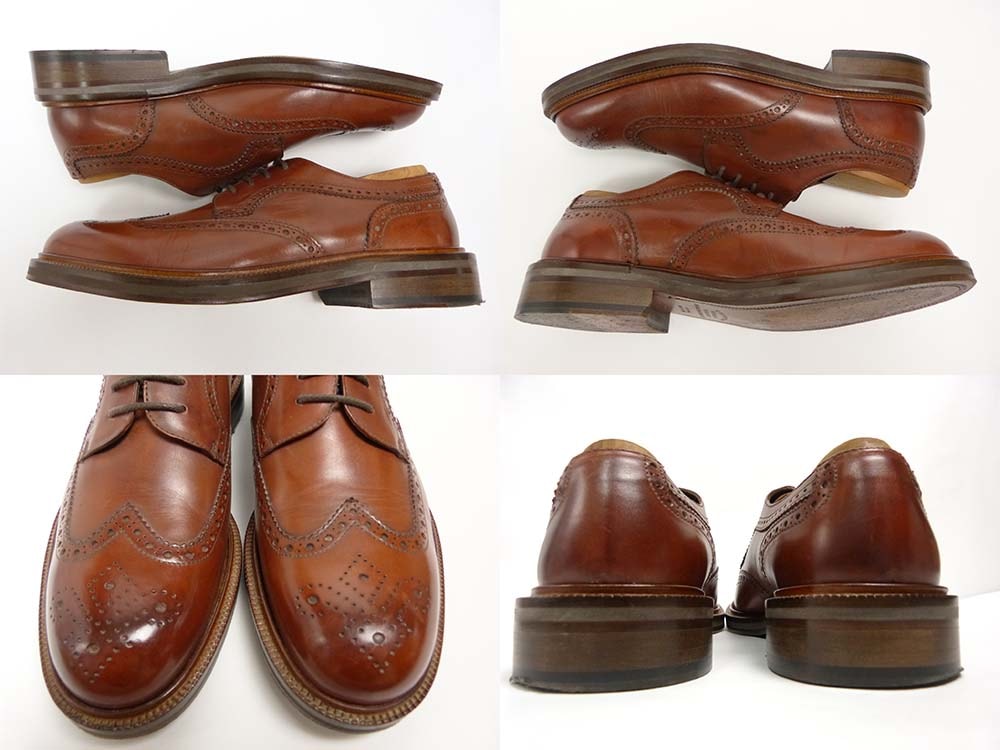 イタリア製 HILTON ヒルトン メダリオン ウイングチップシューズ 42