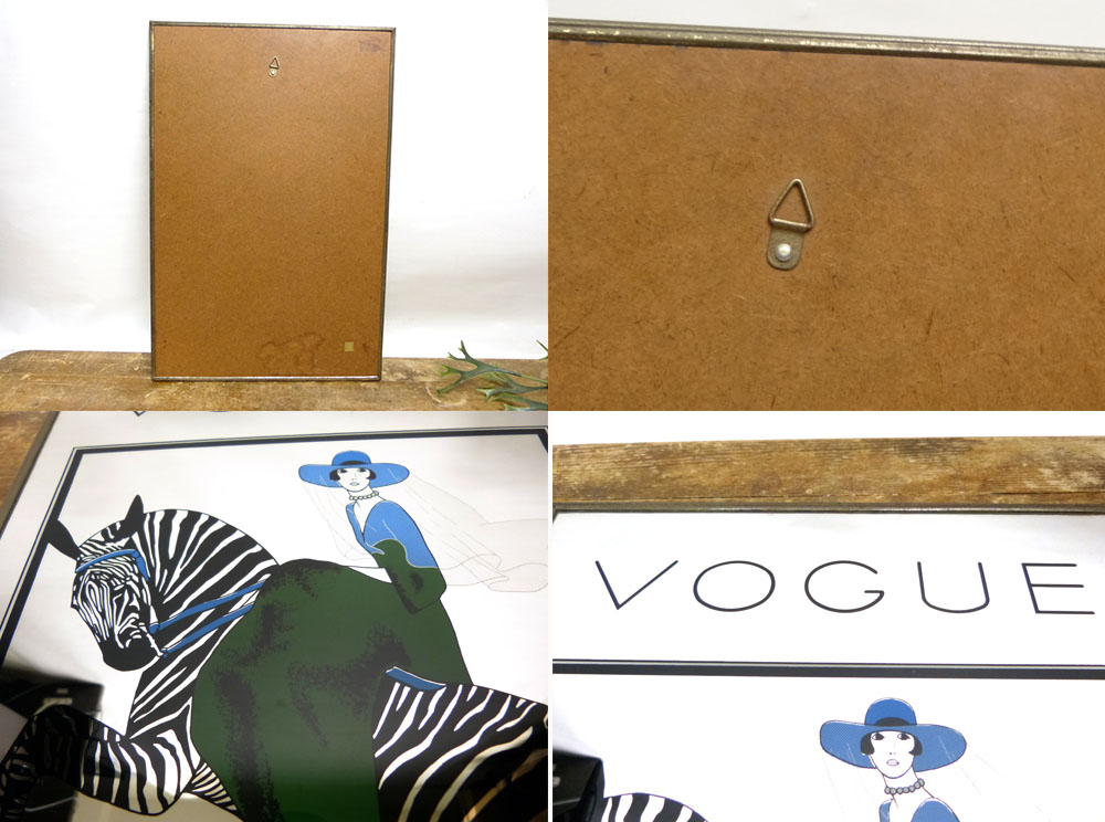 希少】ヴィンテージ VOGUE ヴォーグ パブミラー / 鏡【店舗什器