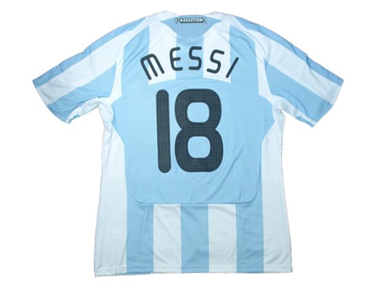 アルゼンチン代表 08 ホーム 半袖 ユニフォーム ADIDAS＋メッシ18
