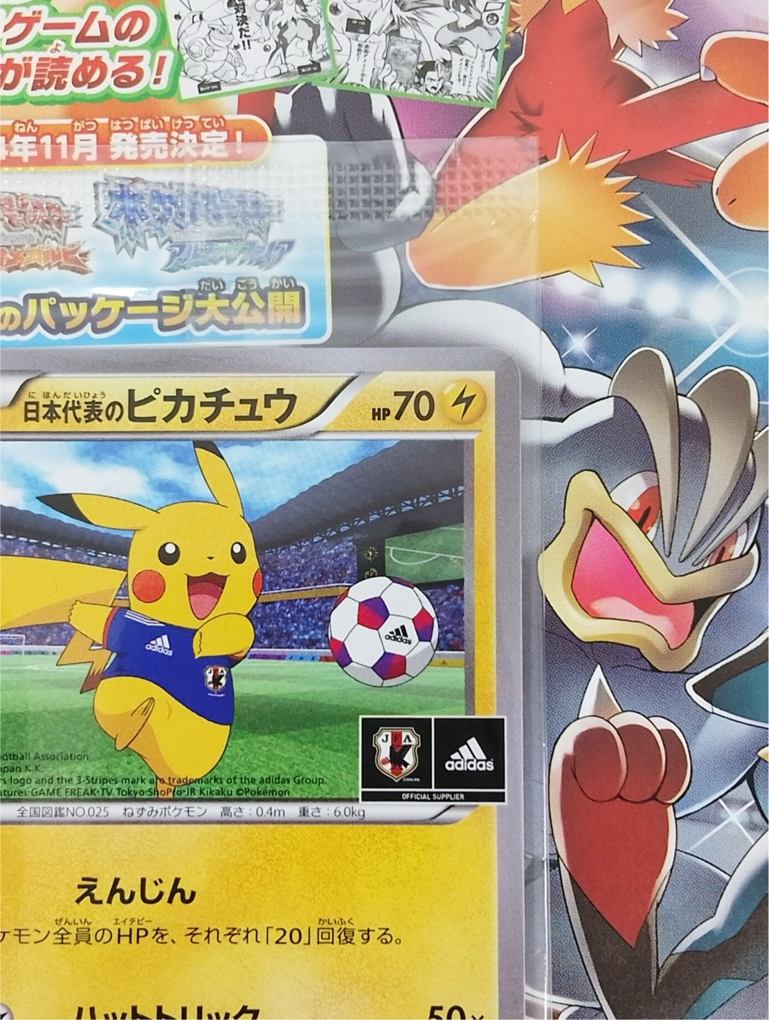 店頭同時出品】【状態B】日本代表のピカチュウ《未開封/冊子付き》[P