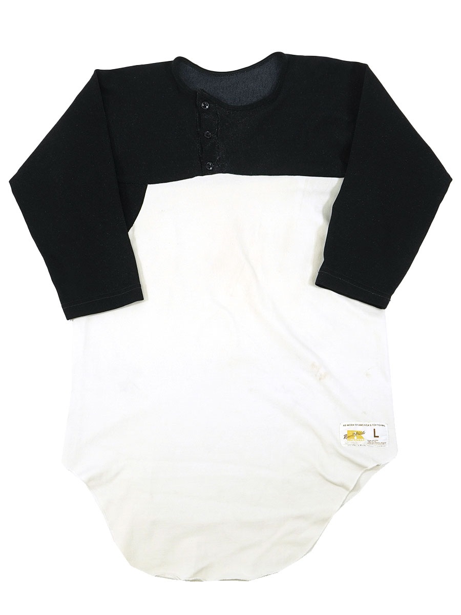 70's 金タグ RUSSELL ATHLETIC ヘンリーネック 無地 フットボールT