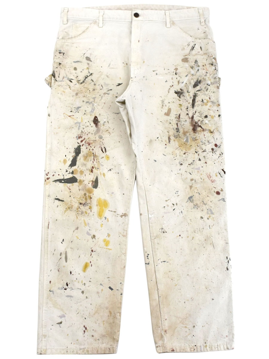 00's Dickies ペインターパンツ ペンキ飛びホワイト 実寸(38.5x30.5位