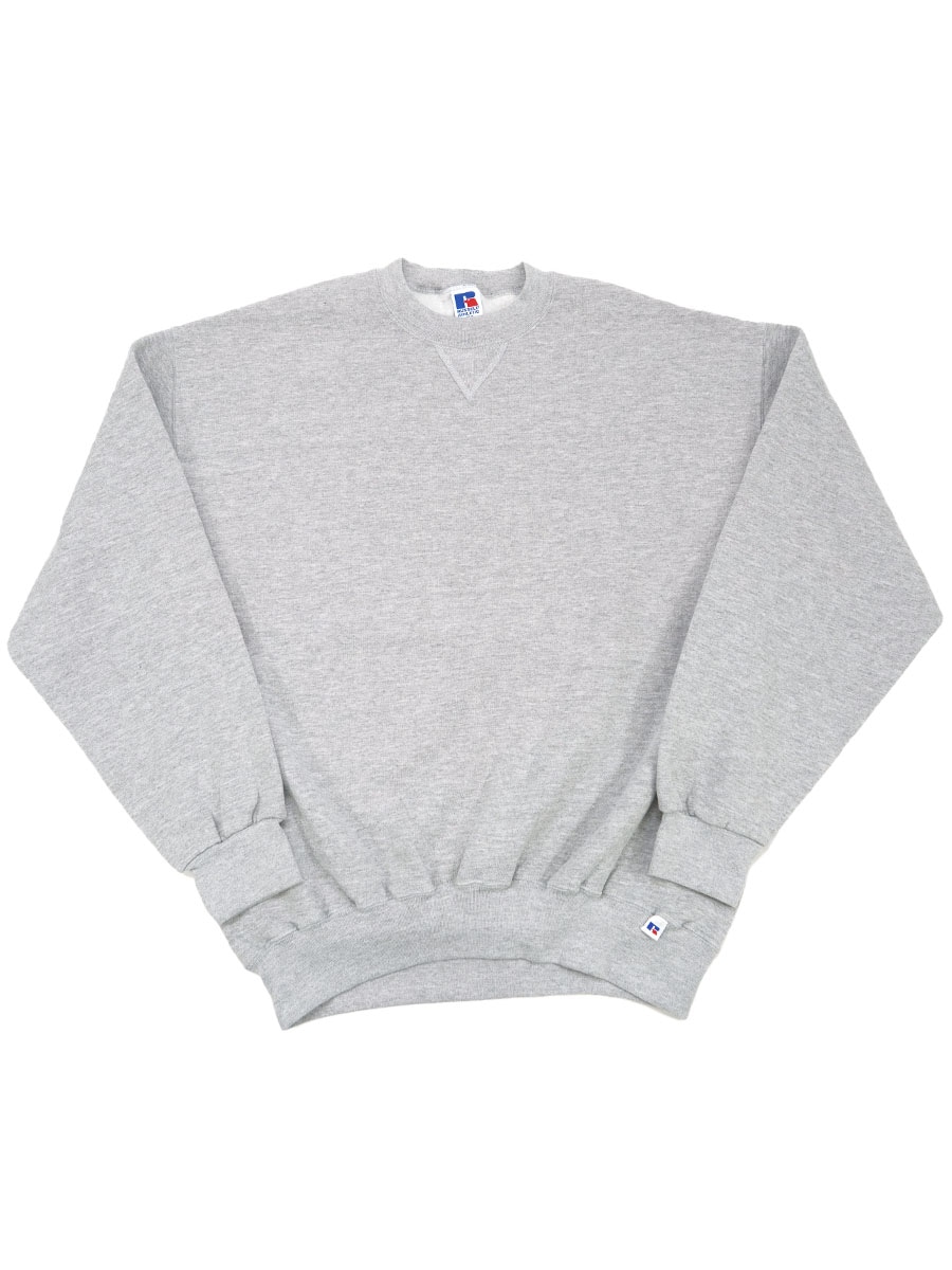 90's RUSSELL ATHLETIC 前V 無地スウェット グレー 表記(XLT) USA製