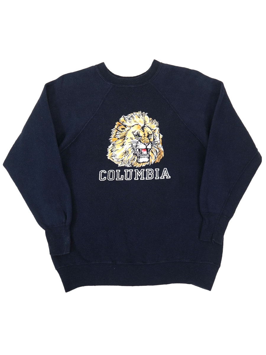 60's ''COLUMBIA'' カラーフロッキープリント ラグランスウェット