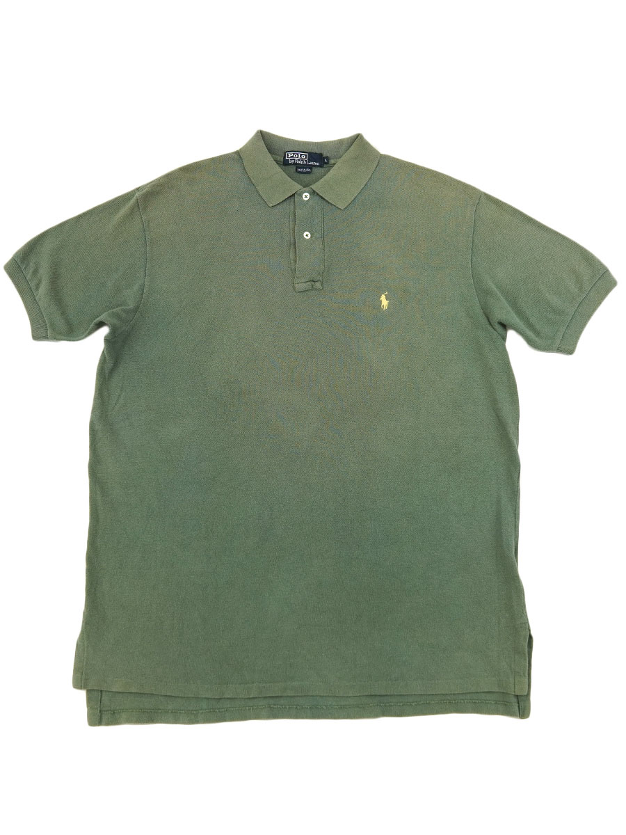 ラルフローレン ワンポイント 半袖ポロシャツ セージグリーン 表記(L