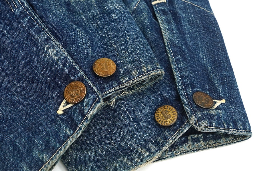 40's Carhartt ハートタグ デニムカバーオール 極上雰囲気 実寸(46位