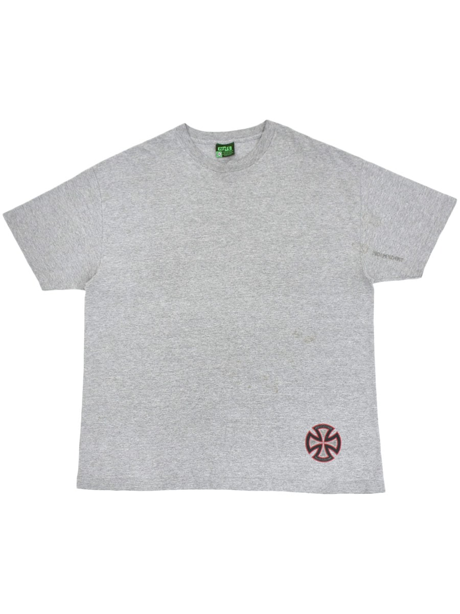 90's NHS INDEPENDENT アイアンクロスロゴ 両面袖プリント Tシャツ