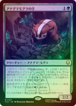 FOIL】【日】アナグマモグラの仔/Badgermole Cub[緑MR]【TLA