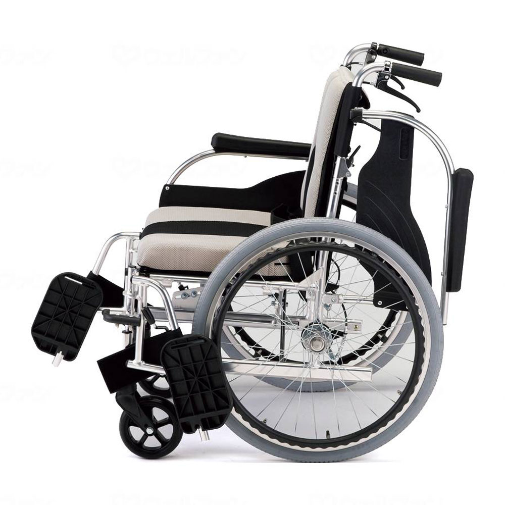 自走用車椅子カラーズKC-2 背折れ式・ブレーキ付・肘跳ね上げ