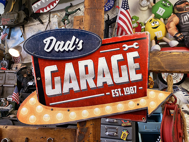 お父さんのガレージ ロードサイン U.S.ヘヴィースチールサインの通販