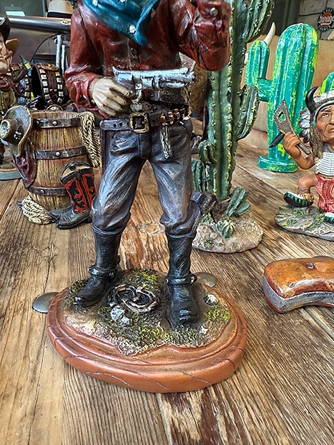 カウボーイ フィギュア （ガンマン） ウエスタン スタチューの通販