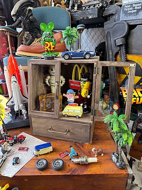 アンティーク ガラスケース 引き出し付き 収納ケース ショーケースの