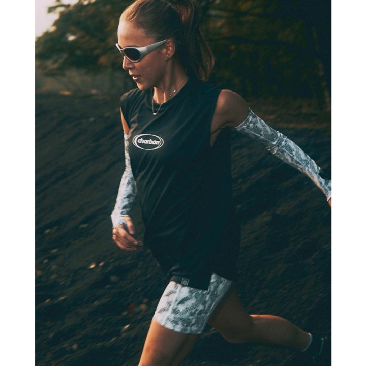 charbon / POLARTEC POWER DRY SLEEVELESS T-SHIRTS（OVAL LOGO）BLACK