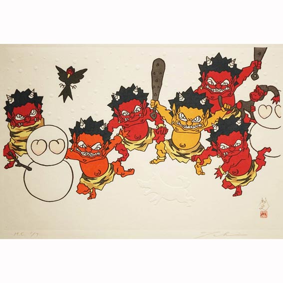 瀧下和之「桃太郎図 ユキヤコンコ。」