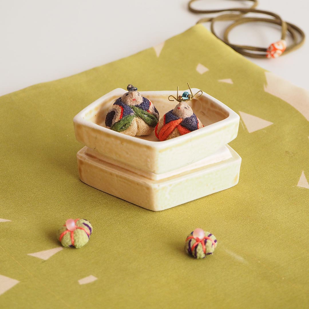 木目込みの豆雛/陶箱付き | 布工房 ippon | 糸島くらし×ここのき 公式
