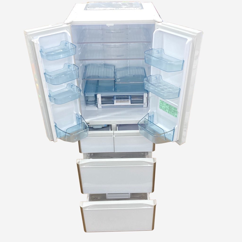 中古近郊自社便可 日立 430L 6ドア冷蔵庫 R-XG4300H-XW 2018年製 真空