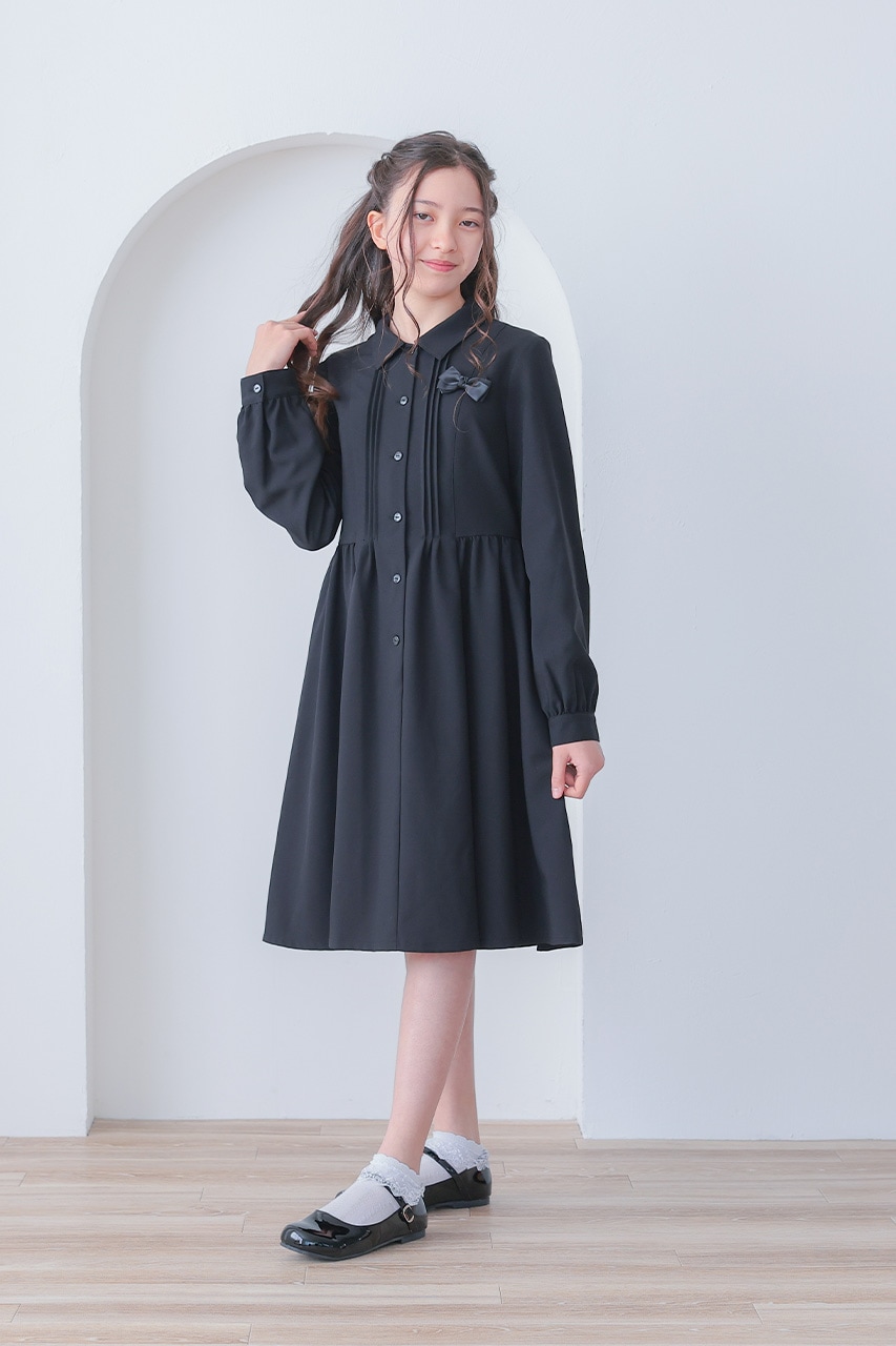Girls タックリボンフォーマルワンピース 160cm｜結婚式のパーティー
