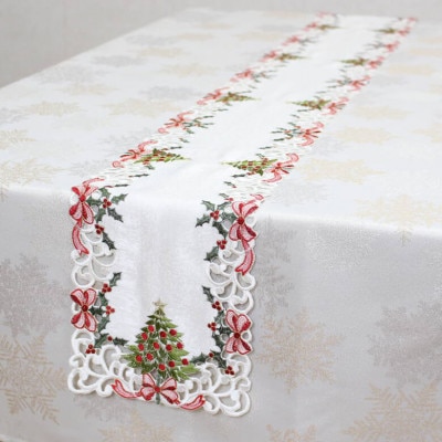 さえらアキアカネのフリル付き花柄テーブルクロス さえらアキアカネの