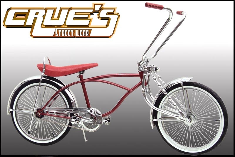 ローライダー自転車 クルーズ カスタム レッド ローチャリ ビーチ