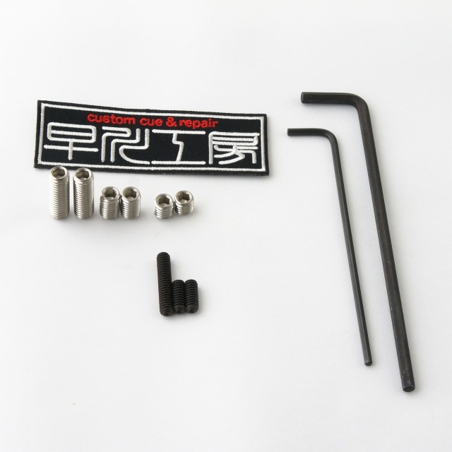 早川工房 カスタム キュー パープルハート×カナリーウッド グリップ3