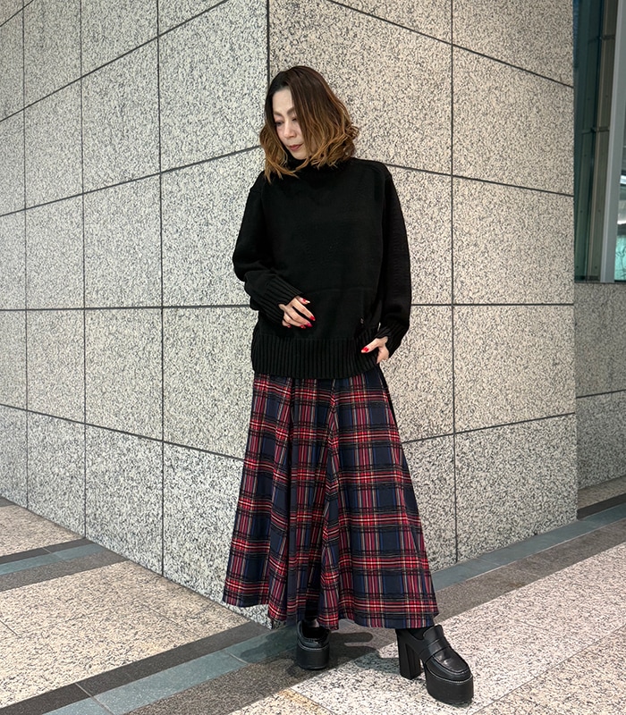 GALENA】チェック柄フレアロングスカート☆70052-2101 | WEAR,スカート