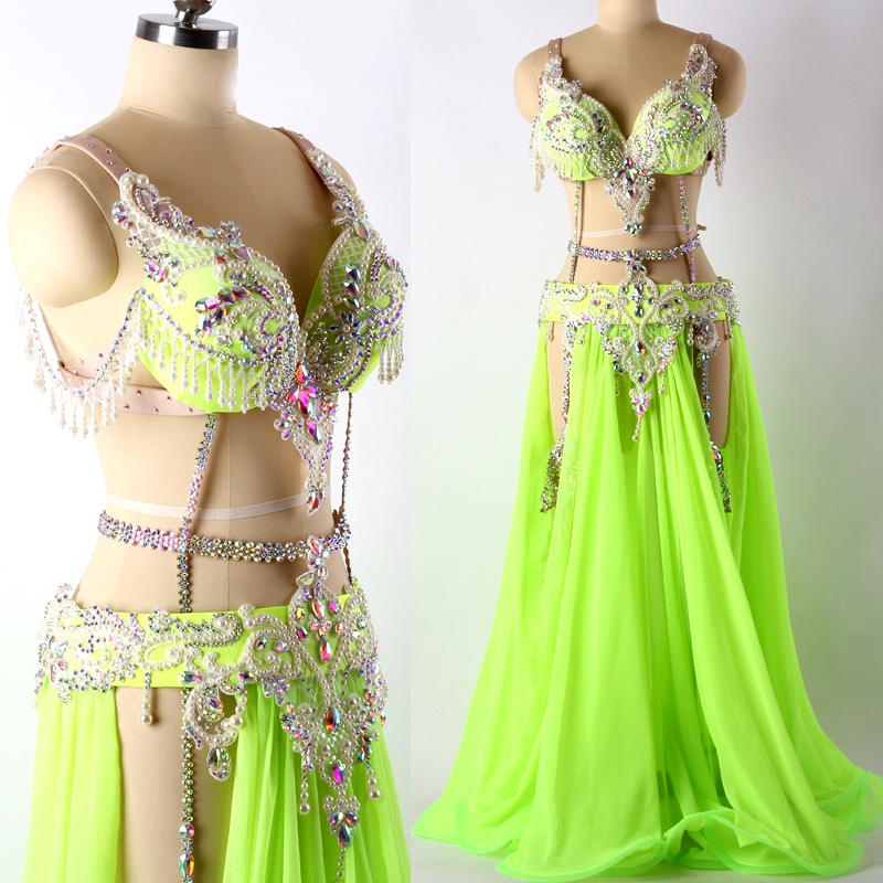 ベリーダンス衣装 Mサイズ 蛍光シフォン 2025年8月 品番HR-003 | 即日